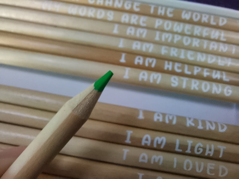 Wise Words affirmation pencils
