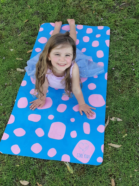 CORE Kids x Kasey Rainbow child yoga mat pebbles